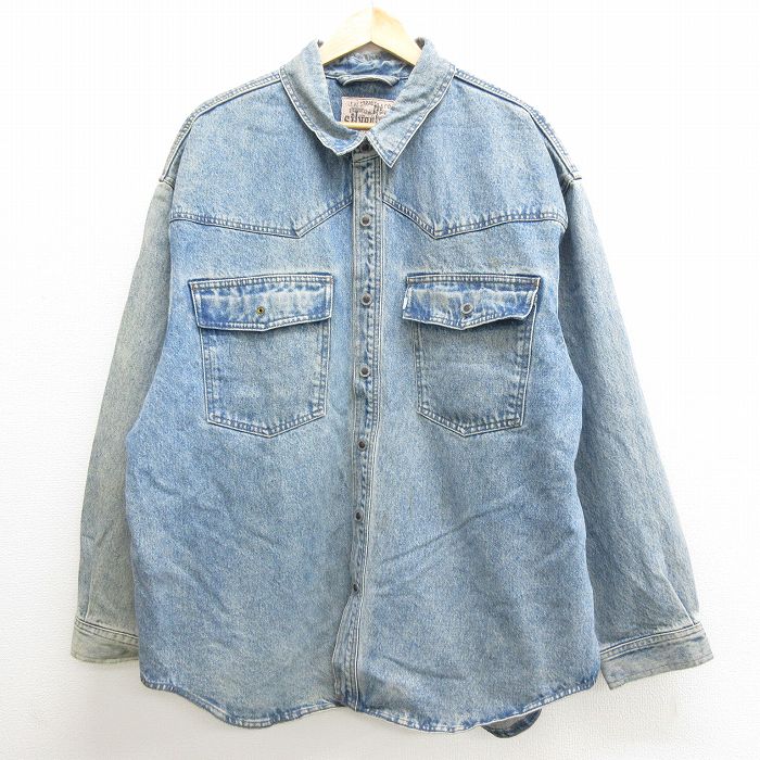 中古 古着 リーバイス Levis 長袖セータージャンバー メンズ 00年代 00s 銀鼠色タブ ウエスタン 広い大いさ 2l Ll ビッグ影像 じょじょに ビッグサイズ 大きいサイズ ロング身長 綿 褐 ネービー デニム Xlサイズ 中古 アウター 春月朱炎 春物 春着り物 秋冬 Silk Music Com