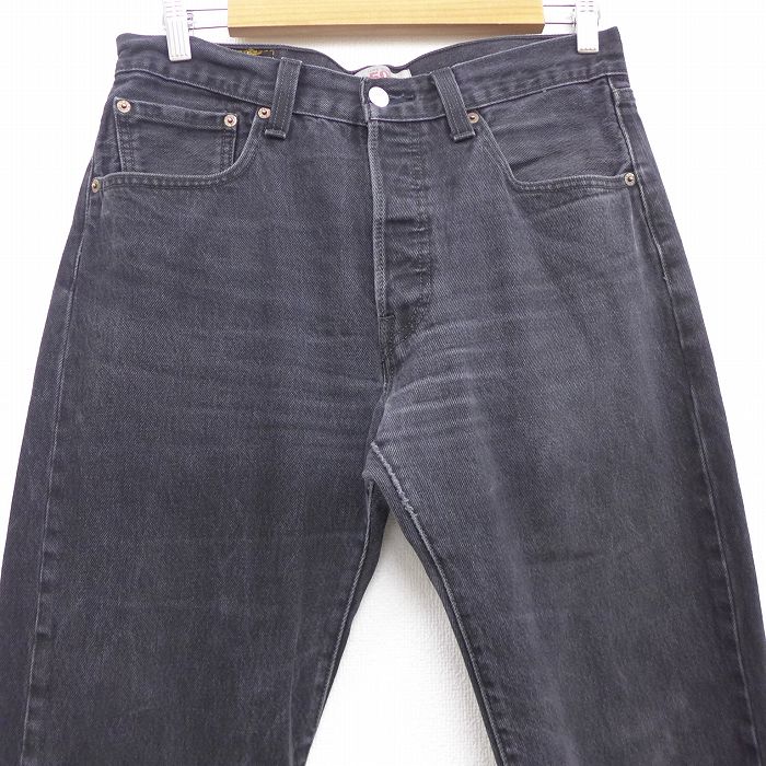 中古 古着 ジーンズ Levis リーバイス 501 メンズ ヒゲ コットン 黒 ブラック デニム W33 中古 ボトムス ジーパン Gパン ロングパンツ 春夏 春物 春服 秋冬 秋物 秋服 長ズボン カジュアル メンズファッション ファッション おしゃれ Ceconsolidada Cl