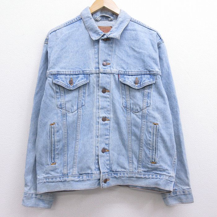 中古 古着 リーバイス Levis 長袖 ジージャン メンズ 90年代 90s コットン Usa製 アメリカ製 紺 ネイビー デニム Xlサイズ 中古 アウター Gジャンジャケット 春夏 春物 春服 秋冬 秋物 秋服 カジュアル メンズファッション ファッション おしゃれ カジュア