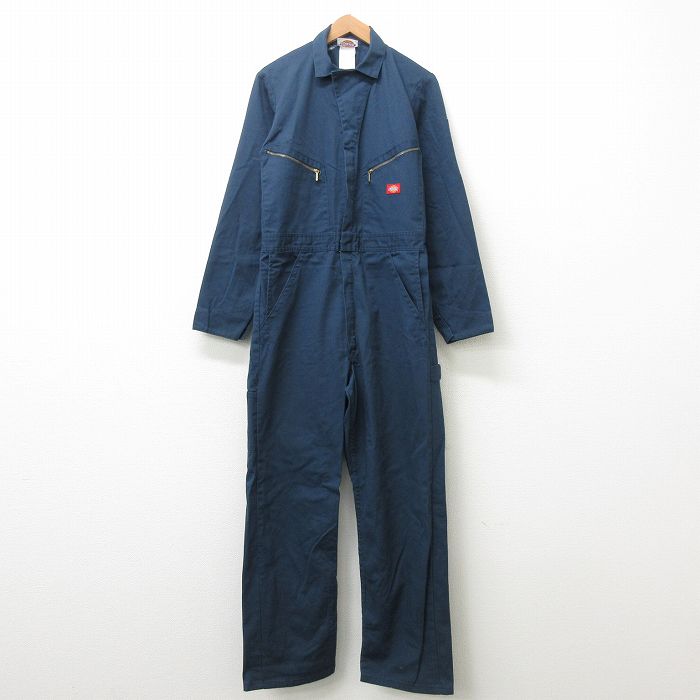 中古 古着 ディッキーズ Dickies 大頭袖 制作 ツナギ メンズ 濃紺色 ダーク ブルー W34 中古 オールインワン ボトムス 春月朱炎 春物 春装束 秋冬 秋物 秋服 長ズボン 快適 メンズファッション ファッション 乙 Loadedcafe Com