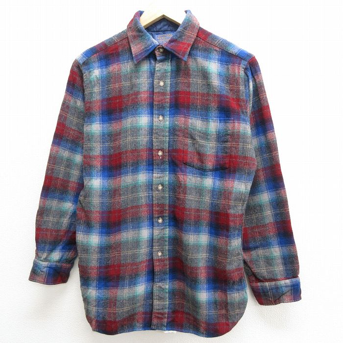 中古 古着 ペンドルトン Pendleton 長袖 ウールシャツ メンズ 80年代 80s Usa製 アメリカ製 青他 ブルー チェック Mサイズ 中古 トップス 秋冬 秋物 秋服 冬物 冬服 カジュアルシャツ メンズファッション 長袖シャツ おしゃれ カジュアル Lojascarrossel Com Br