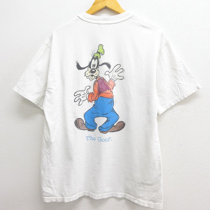 人気超絶 中古 古着 半袖 ビンテージ ヴィンテージtシャツ メンズ 90年代 90s ディズニー Disney グーフィー コットン クルーネック 丸首 Usa製 アメリカ製 白 ホワイト Spe Lサイズ 中古 お手頃価格 Bebakpost Com