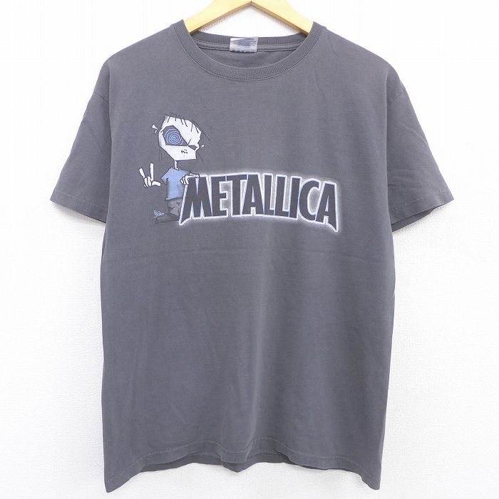 50 Off 中古 古着 半袖 ビンテージ ヴィンテージ ロックtシャツ バンドtシャツ メンズ 00年代 00s メタリカ コットン クルーネック 丸首 グレー Mサイズ 中古 春夏 春物 春服 秋冬 秋物 秋服 メンズファッション ロンt カットソー ロンティー ロングt ロングtシャツ