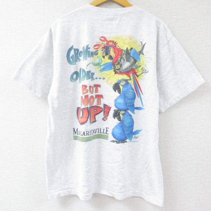 市場 中古 90年代 鳥 Usa製 Xlサイズ 90s ヴィンテージtシャツ 春夏 古着 半袖 丸首 霜降り グレー ビンテージ クルーネック メンズ アメリカ製