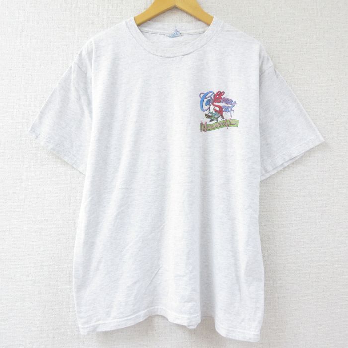 市場 中古 90年代 鳥 Usa製 Xlサイズ 90s ヴィンテージtシャツ 春夏 古着 半袖 丸首 霜降り グレー ビンテージ クルーネック メンズ アメリカ製