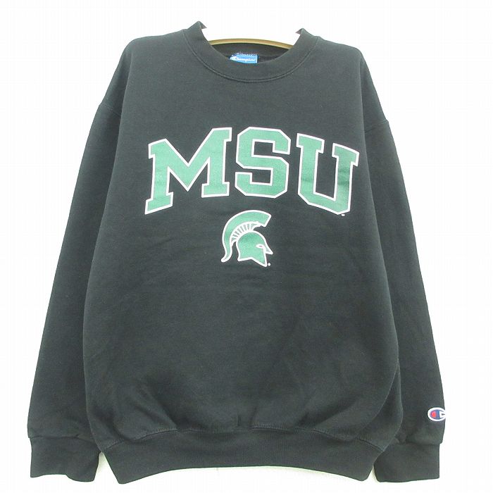 ストア 古着 チャンピオン champion 長袖スウェット キッズ ボーイズ 子供服 MSU クルーネック 丸首 黒 ブラック 春夏 春物 春服  秋冬 秋物 秋服 女の子 子ども服 こども服 カジュアル ファッション おしゃれ かわいい www.basexpert.com.br