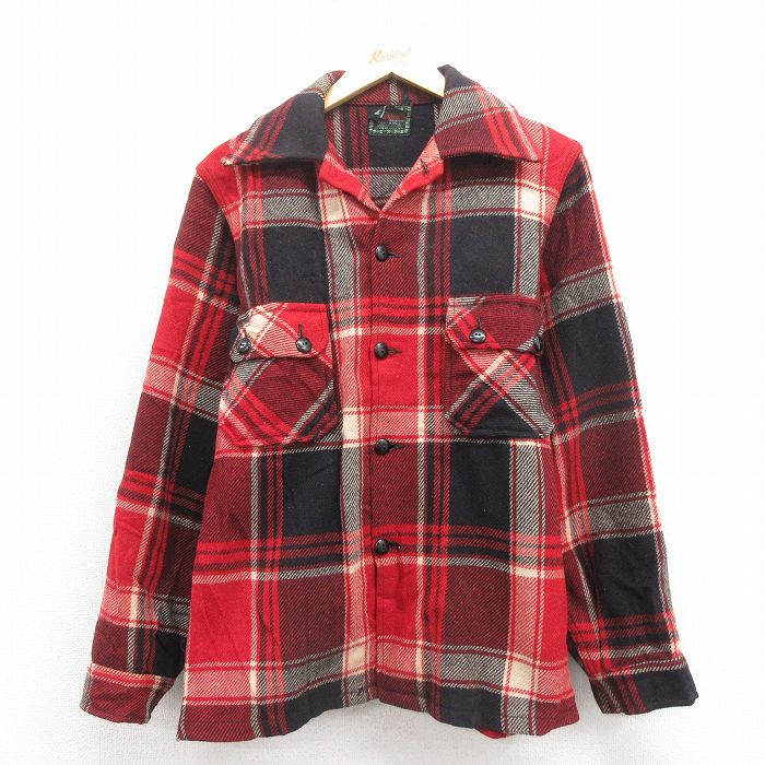 70's Cascade オンブレーチェック柄 オープンカラーウールシャツ M 楽天市場】古着 70'S CASCADE オンブレチェック オープンカラー ウール