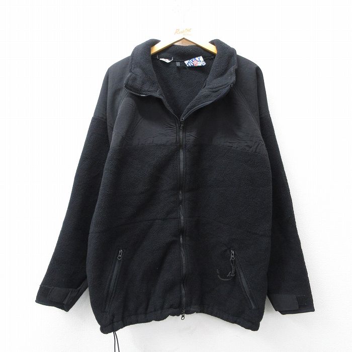 【中古】古着 長袖 ミリタリー フリース ジャケット メンズ 00年代 00s ECWCS GEN3 レベル3 大きいサイズ 黒【spe】 25nov21