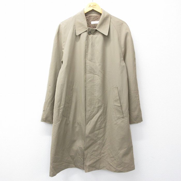 【中古】古着 ブルックスブラザーズ 長袖 ステンカラー コート メンズ 80年代 80s ラグラン ロング丈 ベージュ【spe】 25nov22