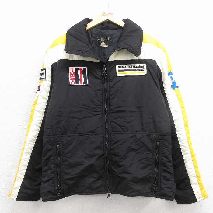 【中古】古着 HEAD 長袖 ナイロン ジャケット メンズ 90年代 90s チャンピオン 黒 25dec08