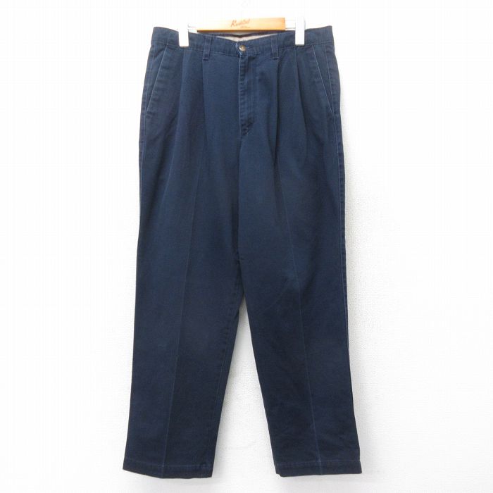 【中古】古着 ドッカーズ パンツ メンズ 90年代 90s コットン USA製 紺 26jan20