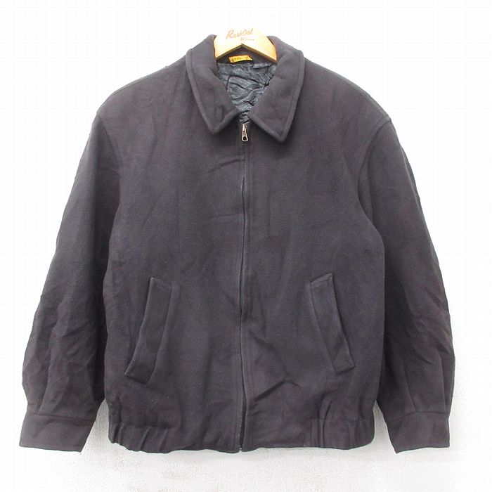 【中古】古着 長袖 ウール ジャケット メンズ 90年代 90s イタリア製 こげ茶 26jan21