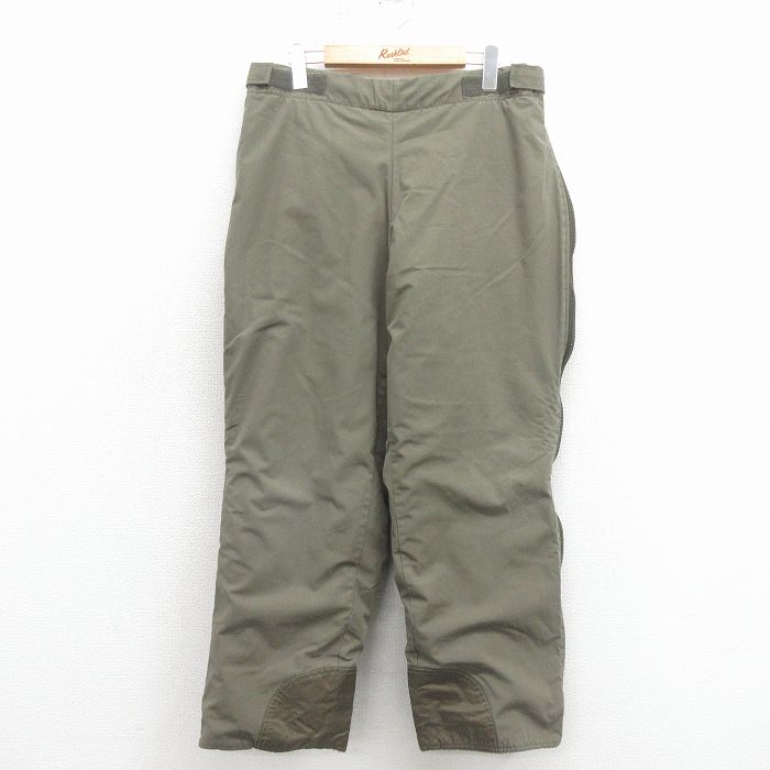 【中古】古着 ミリタリー パンツ メンズ 80年代 80s ドイツ軍 サスペンダー付き 緑 26jan24