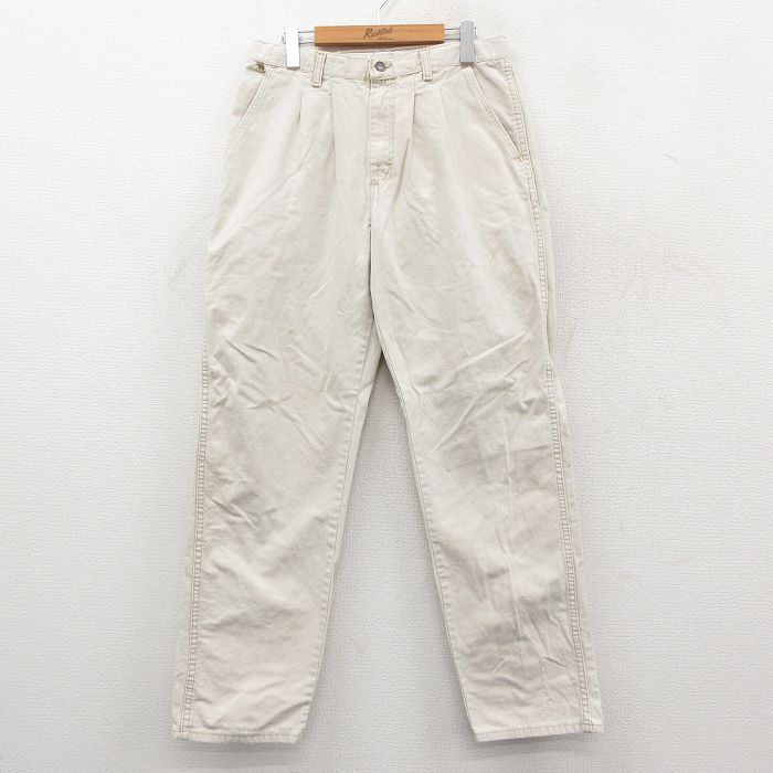 【中古】古着 ラングラー ジーンズ メンズ 90年代 90s USA製 薄ベージュ デニム26feb03
