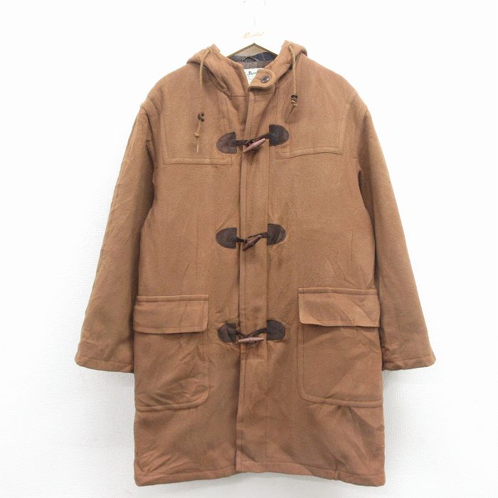【中古】古着 エルエルビーン 長袖 ウール ダッフル コート パーカー メンズ 90年代 90s ロング丈 USA製 茶【spe】 26feb07