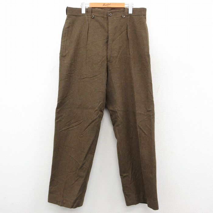 【中古】古着 ビンテージ ミリタリー パンツ メンズ 60年代 60s フランス軍 M-52 ウール 茶系【spe】 26feb07