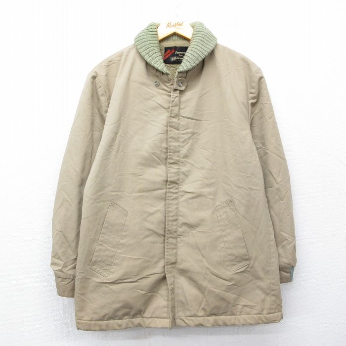 【中古】古着 シアーズ 長袖 ファラオ ジャケット メンズ 70年代 70s ベージュ 内側ボア【spe】 26feb20