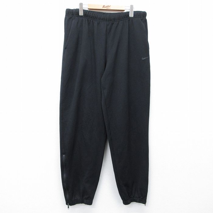 【中古】古着 ナイキ NIKE イージー パンツ メンズ 00年代 00s ワンポイントロゴ 黒 26feb26