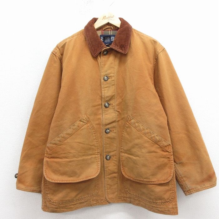 【中古】古着 ランズエンド 長袖 ハンティング ジャケット メンズ 00年代 00s ダック地 コットン 茶【spe】 26feb27 6,329円