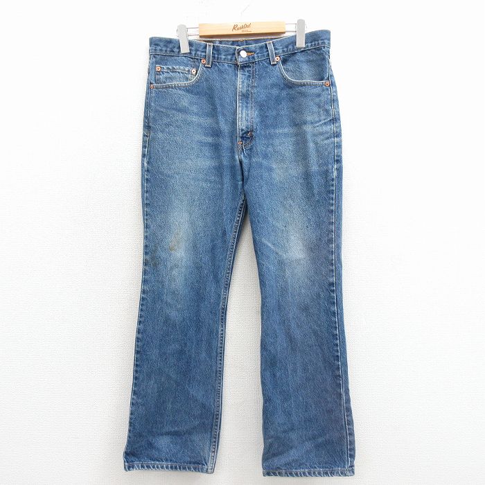 【中古】古着 ジーンズ Levis リーバイス 517 メンズ 00年代 00s ブーツカット ヒゲ コットン 紺 デニム【spe】 26feb27