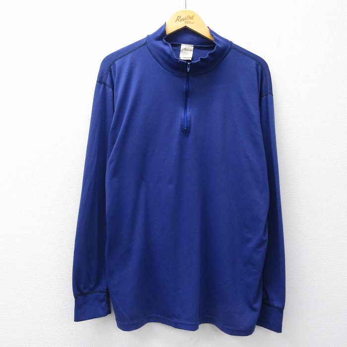 【中古】古着 カベラス 長袖 ハーフジップ トップス メンズ 90年代 90s USA製 紫【spe】 26mar02