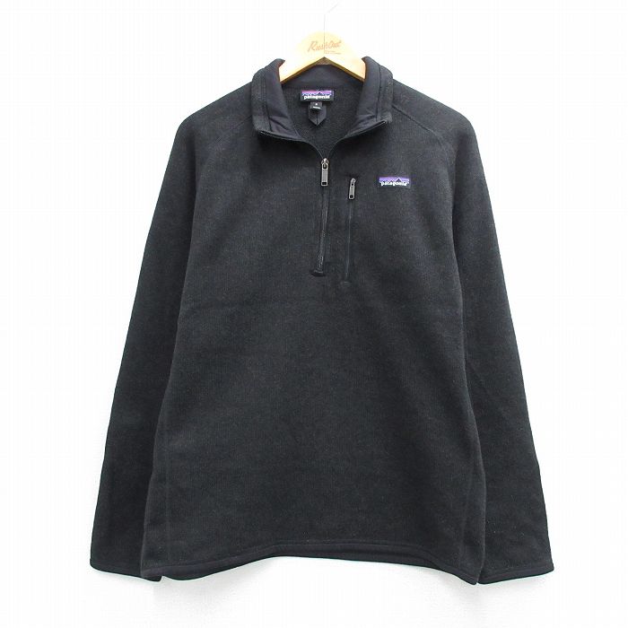 【中古】古着 パタゴニア patagonia 長袖 ハーフジップ ベター セーター ジャケット メンズ ワンポイントロゴ ラグラン 黒 26mar07 6,593円