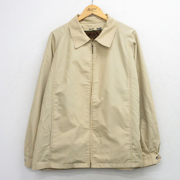 【中古】古着 ロンドンフォグ 長袖 ジャケット メンズ 80年代 80s ラグラン 大きいサイズ タロン ベージュ系【spe】 26mar06