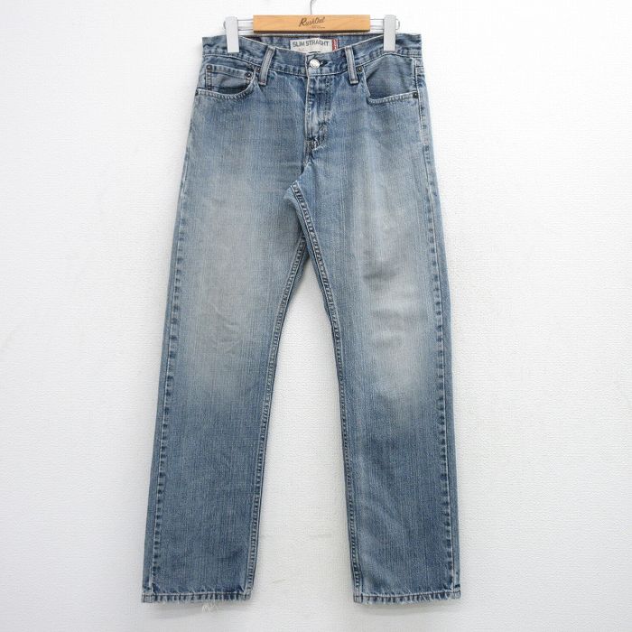 【中古】古着 リーバイス Levis 514 ジーンズ メンズ ヒゲ コットン 紺 デニム 26mar14