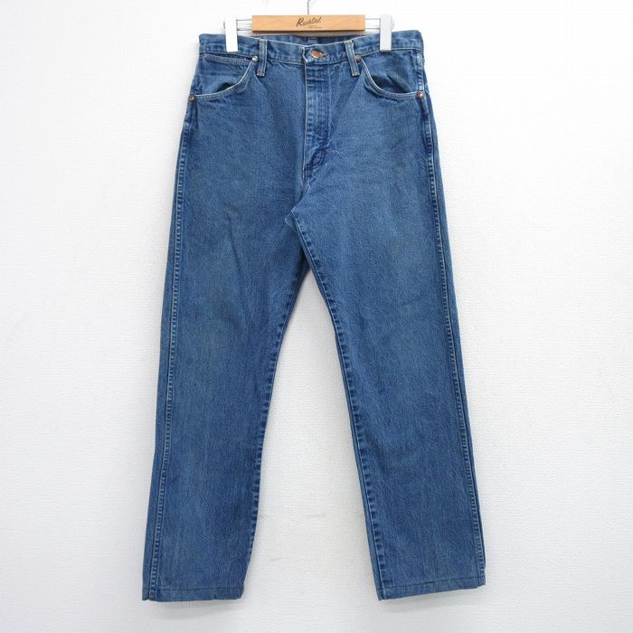 【中古】古着 ラングラー ジーンズ メンズ 90年代 90s コットン USA製 紺 デニム【spe】 26mar18