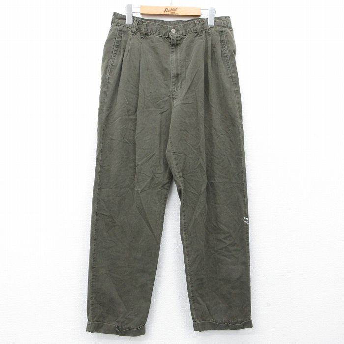 【中古】古着 ドッカーズ パンツ メンズ 90年代 90s コットン USA製 緑系【spe】 26mar18