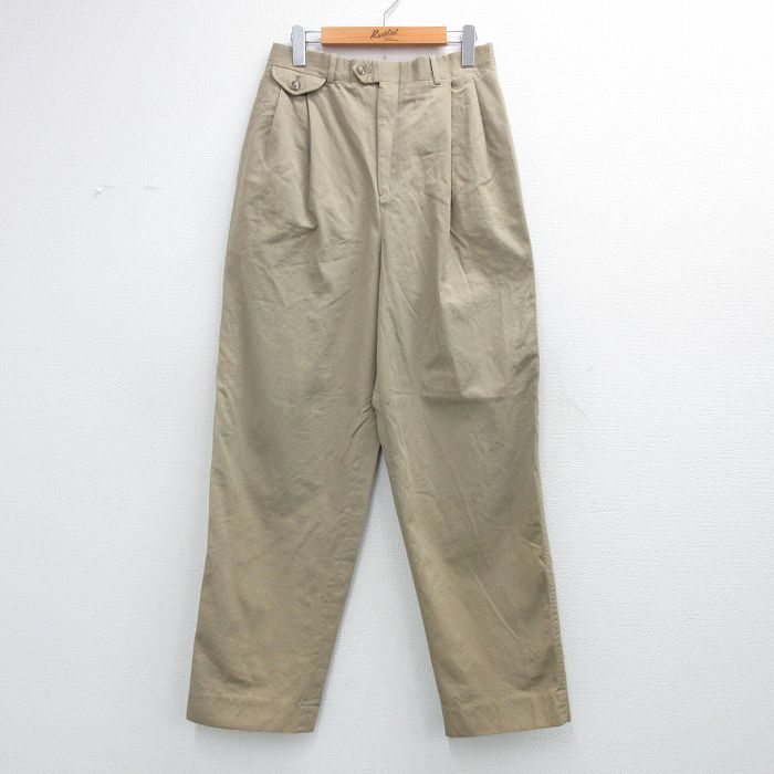 【中古】古着 パンツ メンズ 80年代 80s コットン USA製 ベージュ 26mar21