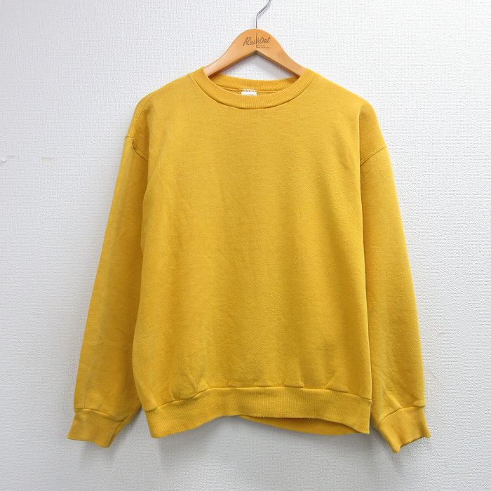 【中古】古着 ラッセル 80s 80年月日 長袖汗水 調教師 メンズ 無地 黄味がかった アメカジ 表どおり ヴィンテージ 心地よい 好いたらしいめ レトロ 年寄りの【spe】 26mar25