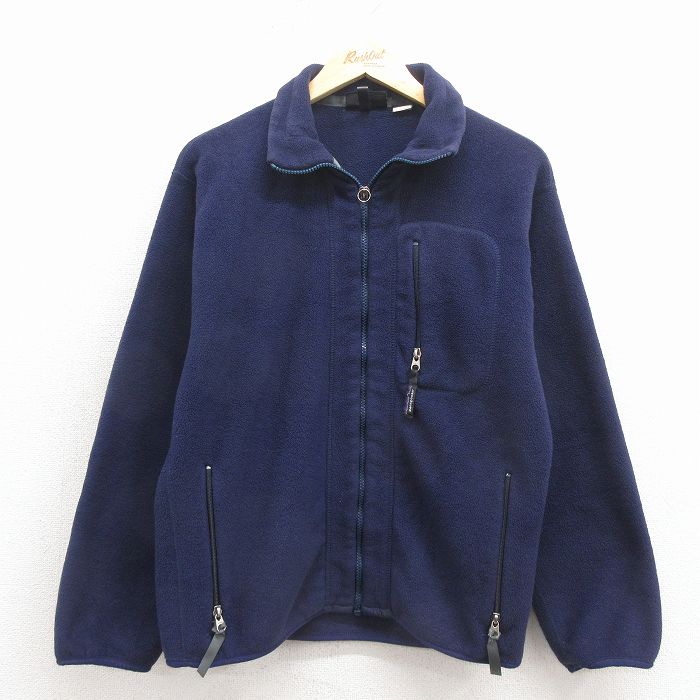 【中古】古着 パタゴニア 90s 長袖フリースジャケット メンズ patagonia USA製 濃紺色 米国海軍 アメカジ 表どおり 心地よい 好いたらしいめ ヴィンテージ【spe】 26apr03