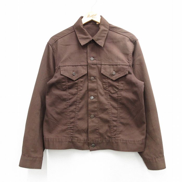 【中古】古着 リーヴァイズジーンズ 70s 長袖上衣 メンズ 70年月日 茶 Levis ピケ ヴィンテージ アメカジ 表どおり 心地よい 好いたらしいめ レトロ 年寄りの 26apr07