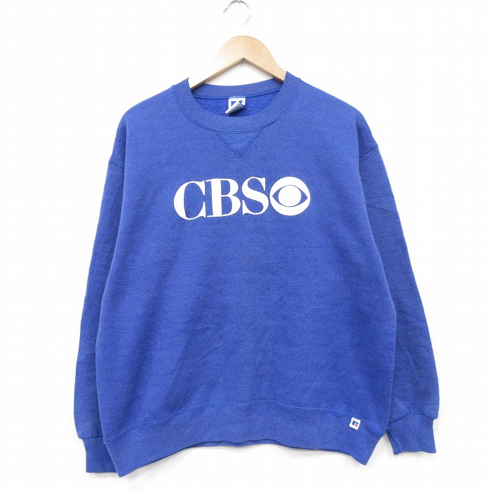 【中古】古着 ラッセル 90s 長袖汗水 調教師 メンズ 青 Russell USA製 CBS 労働者の一団のど首 アメカジ 表どおり 心地よい 好いたらしいめ ヴィンテージ【spe】 26apr07