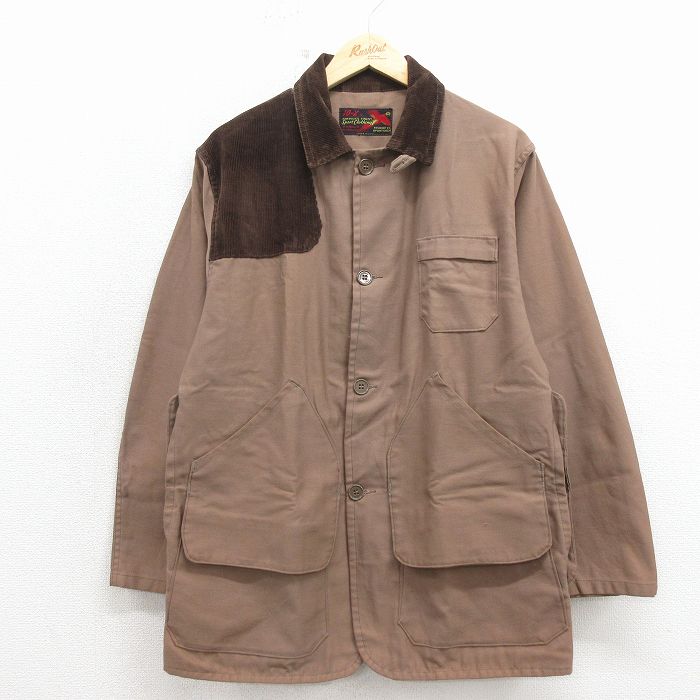 【中古】古着 10X 長袖 ビンテージ 狩猟 上衣 メンズ 70年月日 70s 襟コール天 USA製 茶【spe】 26apr27