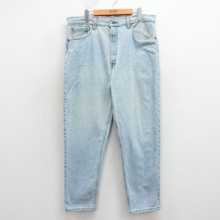 【中古】古着 ジーンズ Levis リーバイス 550 メンズ 90年代 90s テーパード コットン USA製 紺 デニム【spe】 26apr28｜古着屋RushOut