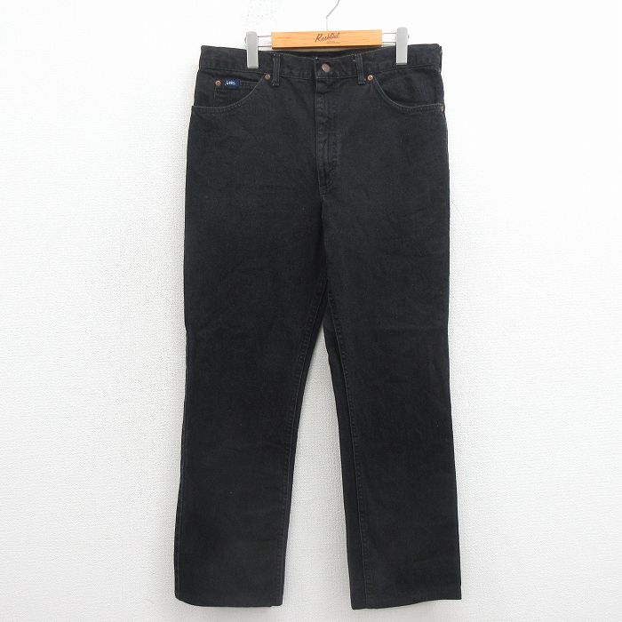 【中古】古着 リー Lee ジーンズ メンズ 90年代 90s コットン USA製 黒【spe】 26apr30｜古着屋RushOut