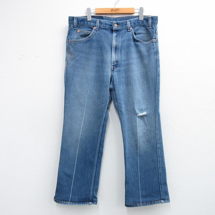 【中古】古着 デニム Levis リーヴァイズジーンズ 517 メンズ 00年月日 00s 太陽面爆発 ブーツ取りすてる ヒゲ 紺 ジーンズ【spe】 26may11