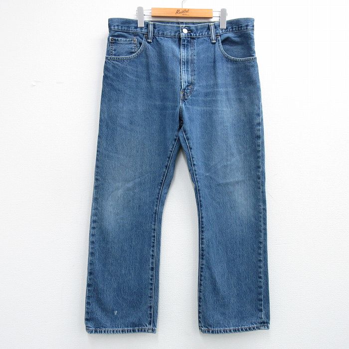 【中古】古着 デニム Levis リーヴァイズジーンズ 517 メンズ 太陽フレア ブーツ撥ねのける ヒゲ 綿織物 紺 ジーンズ 26may11