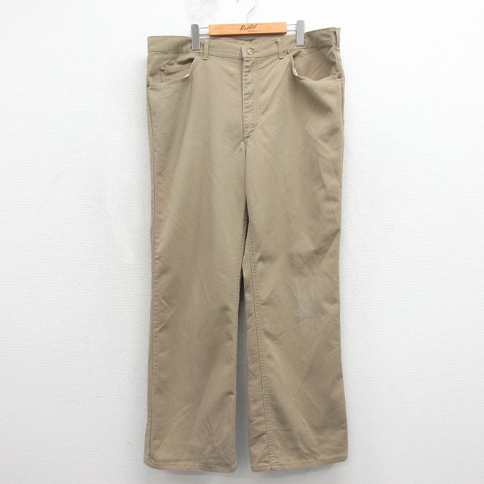 【中古】古着 ロバート・エドワード・リー Lee ズボン下 メンズ 80年月日 80s 太陽フレア 大層らしい大きさ USA製 タロン ベージュ【spe】 26may14