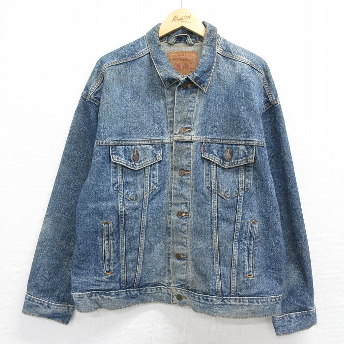 【中古】古着 リーヴァイズジーンズ Levis 70507 長袖 ジージャン メンズ 90年月日 90s 大層らしい大きさ 綿織物 USA製 米国海軍 ジーンズ【spe】 26may15