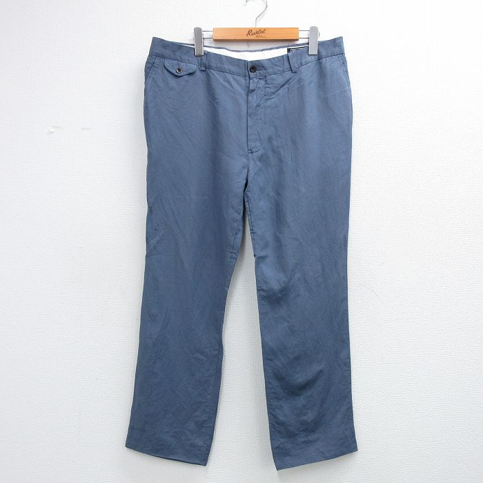 【中古】古着 ラルフローレン ブランド名 ズボン下 メンズ 90年月日 90s リネン 絹地 ともし火青碧【spe】 26may15