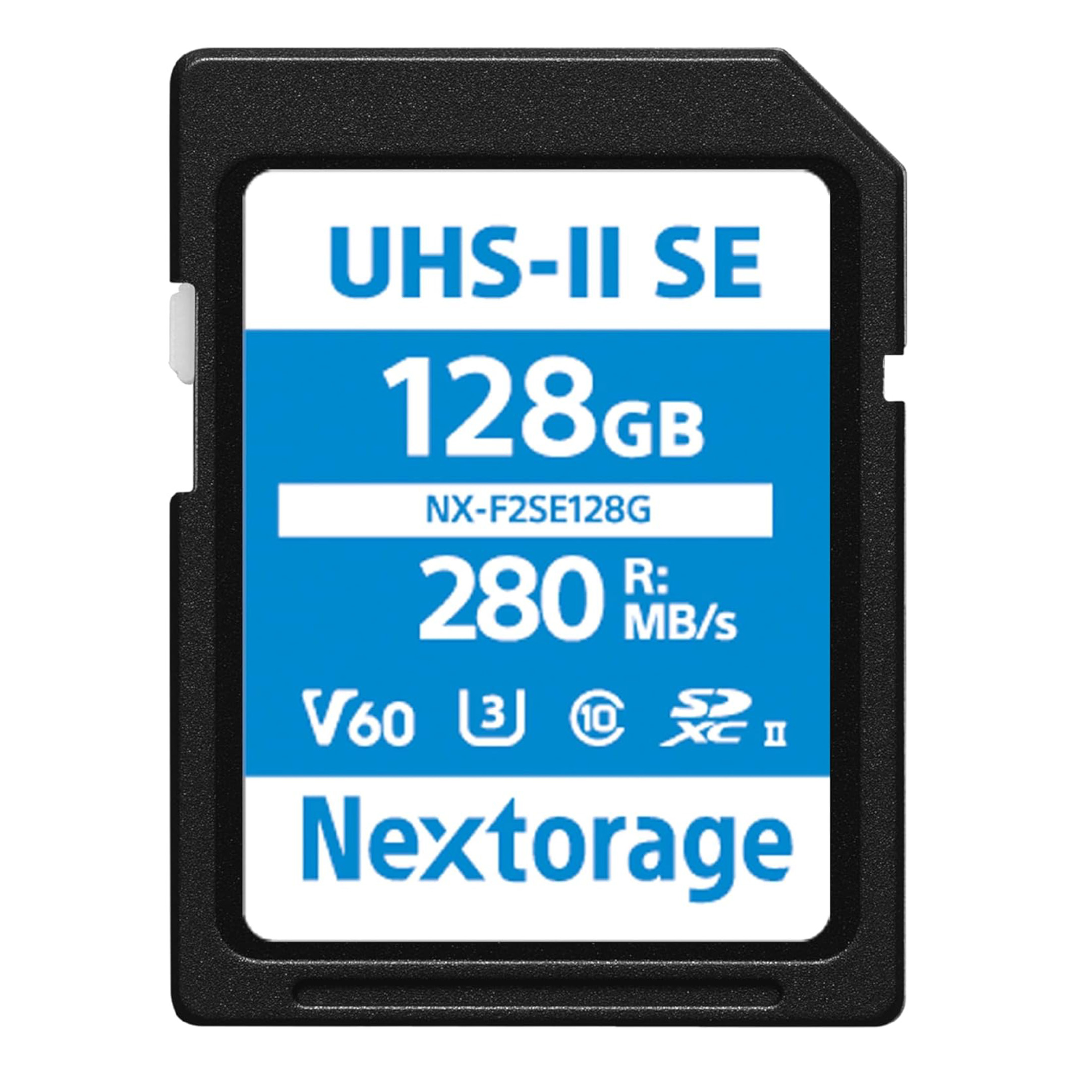 【新ひな型】 Nextorage 日本製造業者 UHS-II V60 128GB SDXC SD歌留多 最大限度読出しす早さ280MB/s 最大限度書きとどめるす早さ100MB/s 4K録画 NX-F2SE128G ネクストレージ 記憶装置歌留多