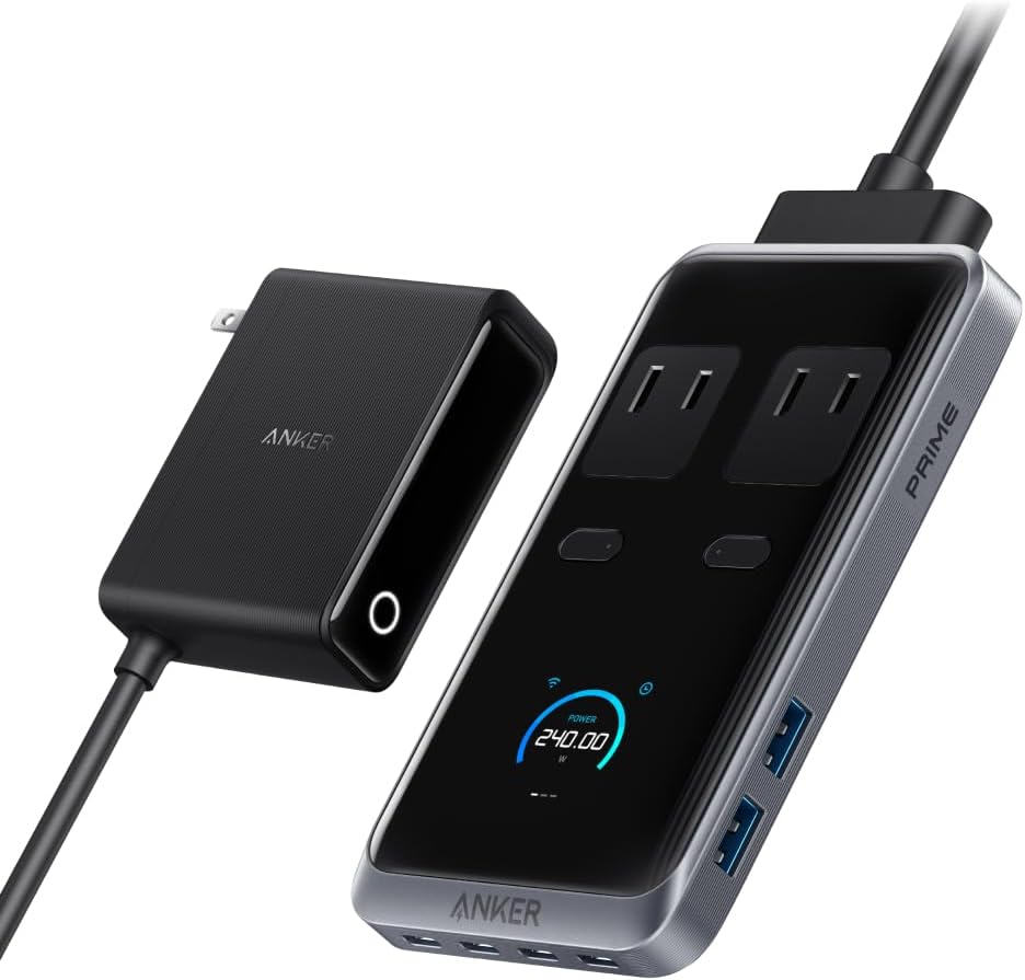 Anker Prime Charging Station (8-インチ-1, 240W) 取り付け型