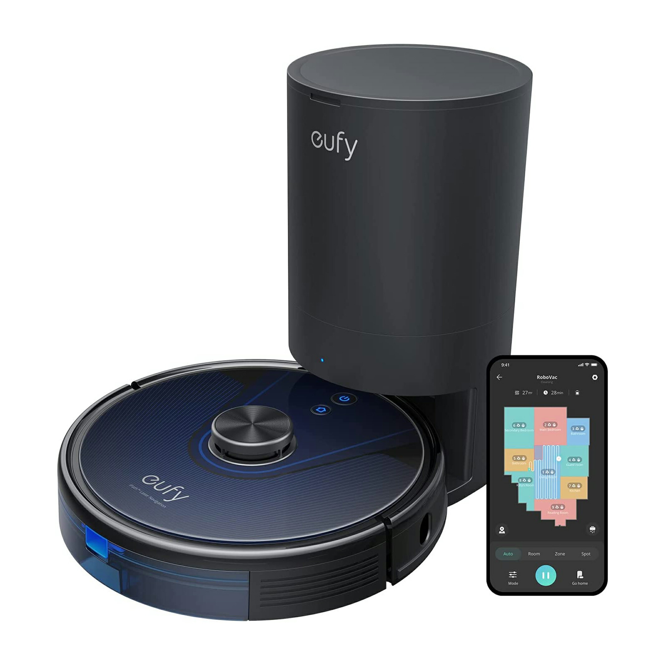 Anker Eufy Clean (ユーフィクリーン) G40+ ロボット掃除機 ゴミ収集ステーションあり 水拭きなし RUSION Anker Eufy Clean (ユーフィクリーン) G40 Hybrid (ロボット掃除機) 【水拭き両用 自動ゴミ収集ステーション 60日