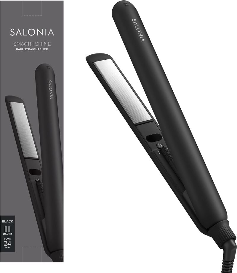 SALONIA SAL23105GR ストレートヘアアイロン 24mm 新品 I-ne SALONIA スムースシャイン ストレートヘアアイロン