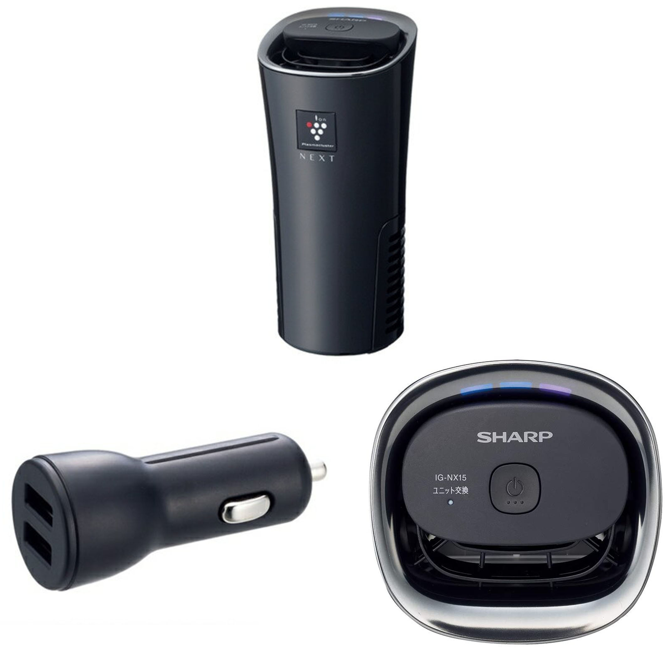 楽天市場 Sharp Ig Nx15 B シャープ プラズマクラスターイオン発生機 車載対応タイプ ブラック系 プラズマクラスターnext 搭載 Rusion 楽天市場店