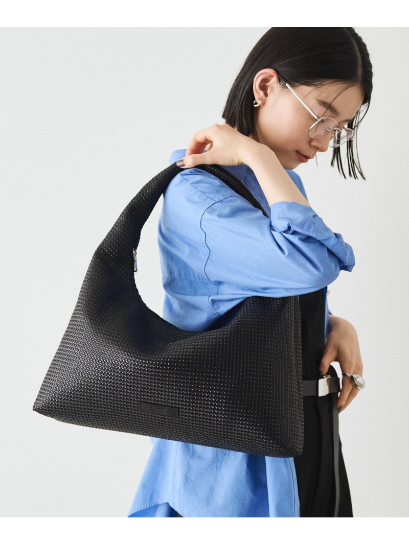 極美品　ラシット　トートバッグ　肩がけ　ナイロン　レザー　総柄　グレー 極美品 ラシット ナイロン ハンドバッグ 総柄 レザー 本革