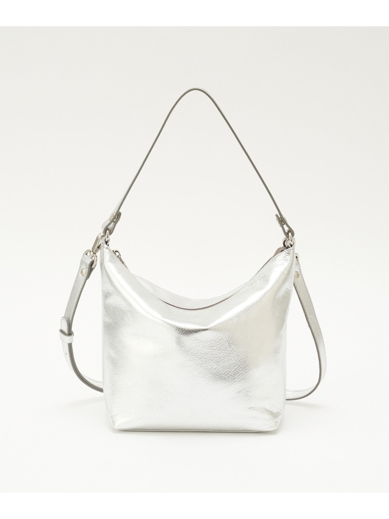 ソフトレザーシンプルショルダーバッグ[silver] russet ラシット 御徒面子 ショルダーバッグ しろがね色【貨物輸送無料】[ Fashion]